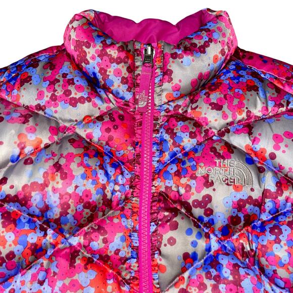 North Face Coat Girls Aconcagua 550 Colorful Down Filled Jacket - Picture 5 of 12